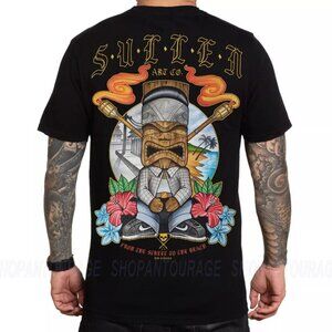 Sullen Art Shirt Mens Small Black Tiki Cholo Tattoo Premium Fit Short Sleeve NWT